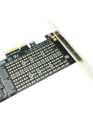 PCI Express PCIE to M2 Adapter NVME SATA M.2 SSD PCIE Adapter NVME/SATA M2 PCI E Adapter SSD M2 to SATA PCI-E Card M Key + B Key - Riparo82