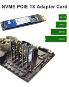 PCIE to M2 Adapter NVMe SSD M2 PCIE X1 Raiser PCI-E M Key Connector Support 2230 2242 2260 2280 M.2 SSD NVMe Adapter - Riparo82