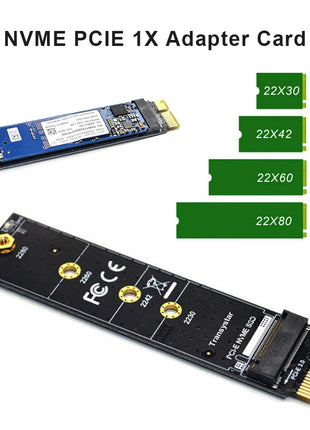 PCIE to M2 Adapter NVMe SSD M2 PCIE X1 Raiser PCI-E M Key Connector Support 2230 2242 2260 2280 M.2 SSD NVMe Adapter - Riparo82