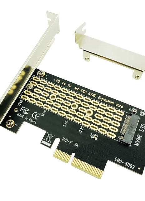 PCIE to NVME SSD Adapter PCI Express 4.0 X4 to M.2 M Key Expansion Card Riser w/ Low Bracket for 2230 2242 2260 2280 M2 NVME SSD - Riparo82