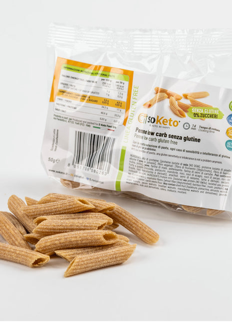 Penne KETO SENZA GLUTINE 0 % zuccheri - 50gr