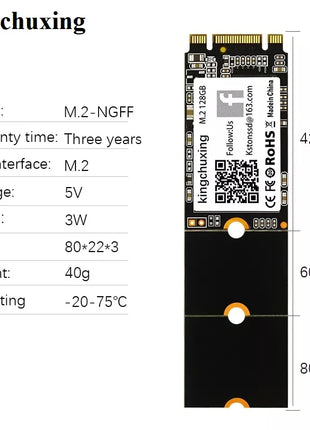 Promo Kingchuxing SSD M2 Sata M.2 NGFF Solid State Drive 1TB 512GB 256GB 2242 2260 2280 Hard Drive Disk for Laptops Notebook SSD - Riparo82