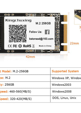 Promo Kingchuxing SSD M2 Sata M.2 NGFF Solid State Drive 1TB 512GB 256GB 2242 2260 2280 Hard Drive Disk for Laptops Notebook SSD - Riparo82