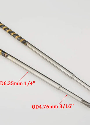 RC Boat Quality Left/Right 6.35mm 1/4" Flexible Shaft to 4.76mm 3/16'' Prop Shaft About 700mm Flex Cable for Gas Nitro RC Boat - Riparo82