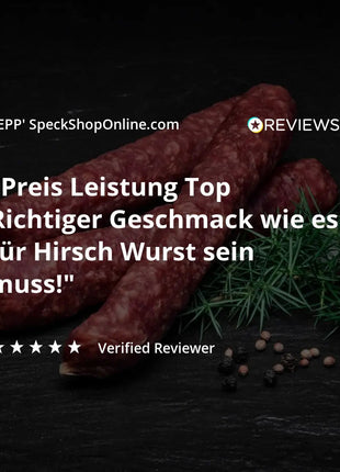 SEPP' Kaminwurzen mit Hirsch (3 Stk.) - riparo82