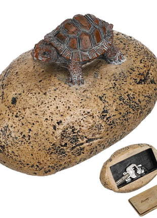 Resin Key Box Garden Hider Outdoor House for outside Lifelike Turtle Statue Holder Bracket - Riparo82