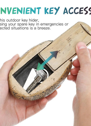 Resin Key Box Garden Hider Outdoor House for outside Lifelike Turtle Statue Holder Bracket - Riparo82