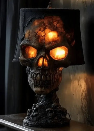 Desk Lamp Halloween Skull Lamp Skull Desk Lamp with Spooky Led Light for Halloween Party Mantel Decoration Unique Room Accent - Riparo82