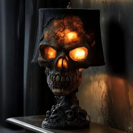 Desk Lamp Halloween Skull Lamp Skull Desk Lamp with Spooky Led Light for Halloween Party Mantel Decoration Unique Room Accent