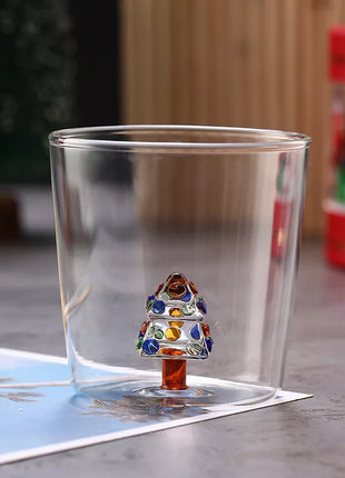 FOME Tazza di vetro creativa 1/2 pezzi Albero di Natale Caffè resistente al calore Tazza da latte Tè Tazza da caffè espresso Regali di Natale per ragazza - riparo82