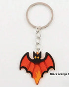 Halloween metal keychain contrast spider ghost bat acrylic material personalized decorations holiday party gifts. - Riparo82