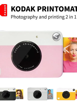 KODAK Printomatic Brand New Fotocamera digitale con stampa istantanea ZINK Stampa senza inchiostro Stampa su carta fotografica a colori Flash + Set di 20 pellicole