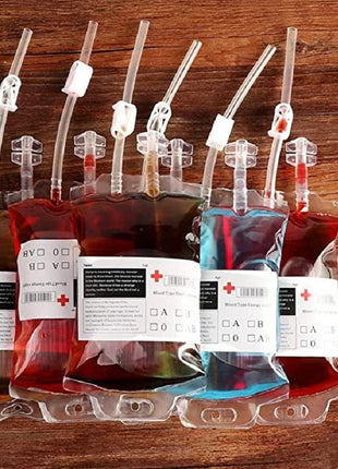 Halloween Blood Bags Juice Drinking Energy Pack Vampire Horror Props Halloween Party Decoration Vampire Cosplay Supplies - Riparo82