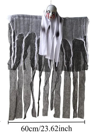 Halloween Outdoor Decoration Skull Gauze Hanging Ghost Skull Pendant Bar Haunted House Secret Room Scene Layout Horror Props - Riparo82