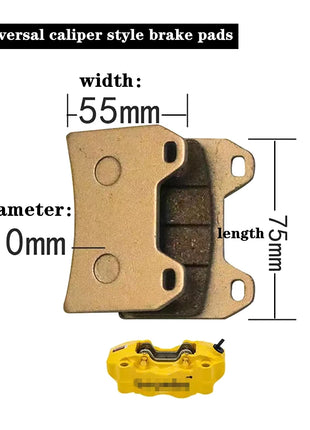 Pastiglie freno sinterizzate in metallo rame ad alte prestazioni per moto per pinza freno di montaggio Adelin/Rpm/Frando/Brembo 82/84/40/100mm