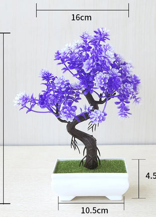 Artificial Plants Decoration Potted Bonsai Small Tree Pot Fake Plant Potted zen garden Ornaments Table Home Room Decoration