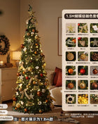 Albero di Natale incandescente Decorazione per albero di Natale artificiale pieghevole Ornamento natalizio floccato per esposizione spaziosa del festival del centro commerciale