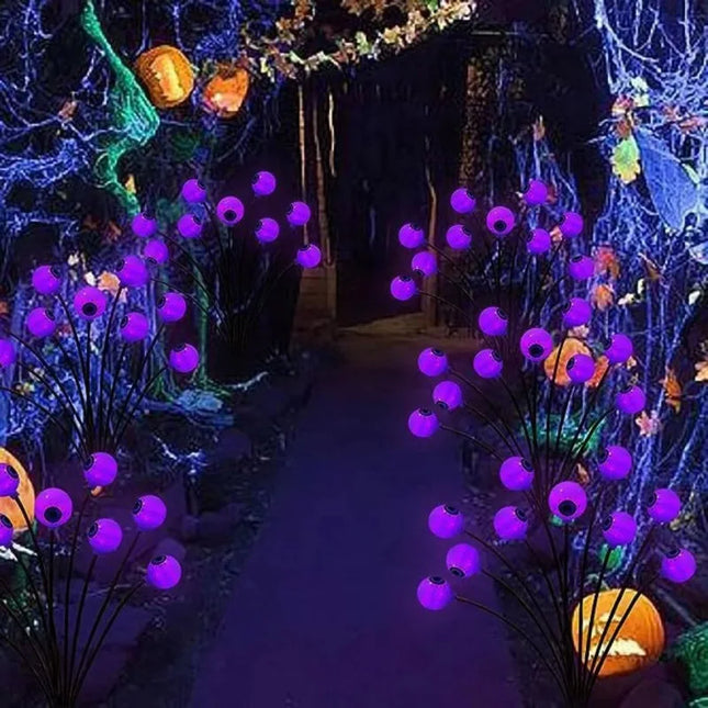 1PCS Halloween LED Eyeball Lights Solar Garden Lawn Lights Outdoor Scary Decoration Lights Halloween Party Decoration