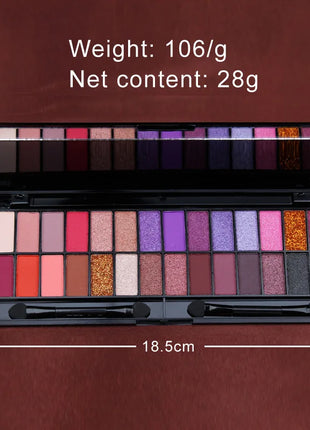 28 Colors Eyeshadow Palette Matte Glitter Shimmer Eyeshadows Eye Shine Waterproof Make-up for women Korean Cosmetics Products - Riparo82