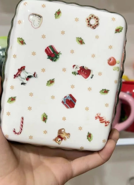 Tedesco V Bao stoviglie biscotti di natale piatto piatto piatto rettangolare piatto tazza piatto insalata - riparo82