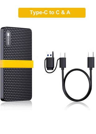 Unità a stato solido esterne Kodak Disco rigido 256 GB 512 GB 1 TB SSD portatile 450 MB/s Interfaccia 2 in 1 per telefono computer portatile