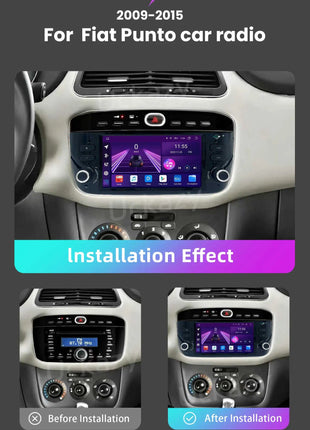 1 Din Android 14 Car Radio For Fiat/Linea/Punto evo 2012-2015 Multimedia Screen GPS Navigation Stereo Audio Head Unit Carplay 4G - Riparo82