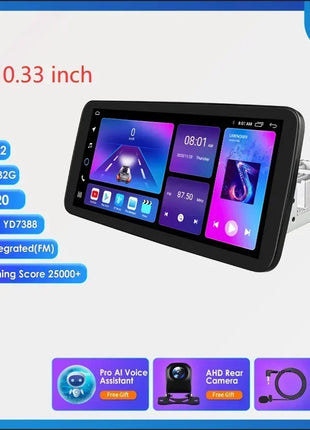 8+128G 10.1'' 360 Rotatable 1 Din AutoRadio GPS for Universal Car Multimedia Player Stereo 1DIN Video Autoradio Carplay HeadUnit