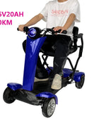 Scooter Mobilità Elettrico 4 Ruote 500W 36V - Pieghevole Anziani Batteria Rimovibile - riparo82