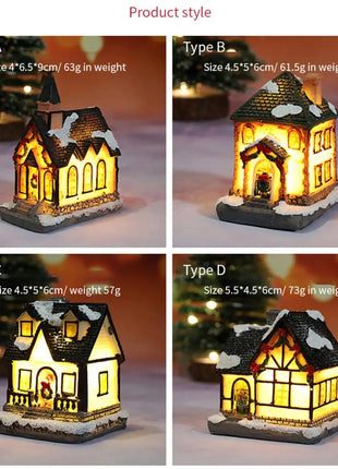 Christmas Light House Village decorazioni natalizie per la casa regali di Natale ornamenti natalizi capodanno 2024 Natale Navidad Noel