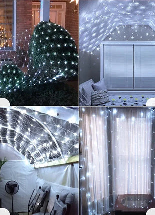 1.5M-18M LED Net Mesh Fata Luci Stringa Tenda Ghirlanda Esterna Impermeabile Per Albero Di Natale Festa Giardino Decorazione di Nozze