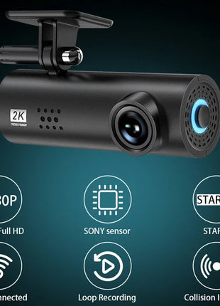 Dash Cam Smart Car DVR Camera Wifi APP Voice Control Dashcam 1080P HD Night Vision Car Camera Video Recorder G-sensor dash cam - Riparo82
