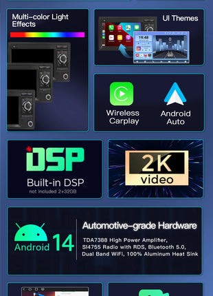 Android 14 Wireless Carplay 8G 128G Car Multimedia For Audi A4 B8 B6 B7 S4 B7 B6 RS4 B7 SEAT Exeo 7" Navigation AutoRadio - Riparo82