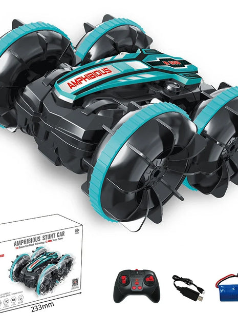 Il più nuovo auto telecomandata ad alta tecnologia 2.4G anfibia acrobatica RC auto bifacciale Tumbling guida giocattoli elettrici per bambini per ragazzo