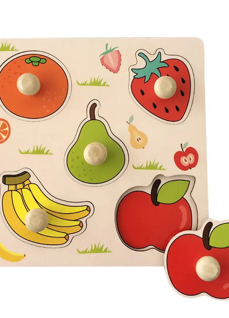 Giocattoli per bambini Puzzle in legno Montessori Giocattoli per bambini Grab Board Animali Cognizione Giocattoli educativi per l'apprendimento per bambini 1-3 anni - riparo82