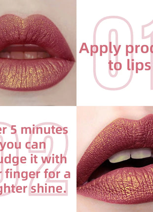 14 Colors Glitter Metallic Lip Glaze Shiny Long Lasting Lip Gloss Waterproof Liquid Lipstick Makeup Lip Oil Lip Tint Gifts for W - Riparo82