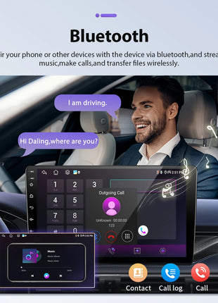 Podofo 6+128G Android 2Din Autoradio for Audi A3 2008-2012 Wireless CarPlay 9" IPS Screen Car Radio GPS Navigation Stereo Wifi - Riparo82