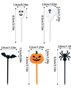 10-30pcs Plastic Halloween Toothpicks Pumpkin Ghost Bat Fruit Fork Dessert Cocktail Cake Decoration Picks Halloween party Supply - Riparo82