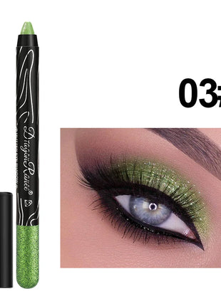 12 Colors Long-lasting Glitter Eyeshadow Pencil Pigment Blue Brown Black Eyeliner Pen Women Fashion Shimmer Eye Shadow Makeup - Riparo82