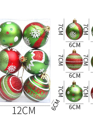 Palline di Natale Ornamento Palline di Natale pendenti scintillanti per la decorazione dell'albero Palline di caramelle per la festa natalizia al coperto della casa di Natale - riparo82