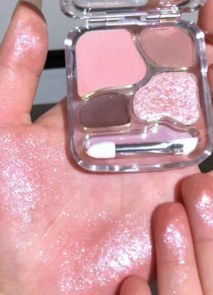 Little Ondine Four Colour Eye Shadow Undercover Powder Palette Highlighting Natural Nudes Korean Makeup Glitter Eyeshadow
