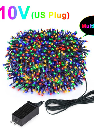 Luce natalizia per esterni Ghirlanda di Capodanno Lampada 100m 20m Scintillio LED String Vacanza Matrimonio Luci decorative adornos de navidad