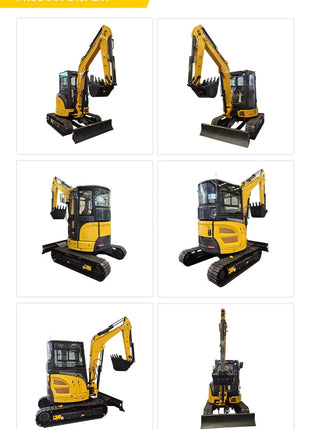 Piccolo escavatore diesel da 3,5 tonnellate, gru cingolata da 3 tonnellate, potente forza di sollevamento e scavo dell'escavatore - riparo82