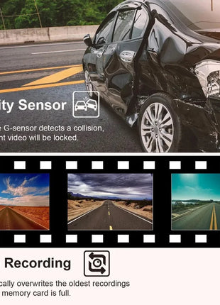 Car Dash Cam 3Lens WIFI 1080P Video Recorder Vehicle DVR Rear View Camera Parking Monitor Black Box Night Vision Auto Accessory - Riparo82