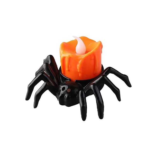 Halloween Decoration LED Candlelight Spider Plastic Pumpkin Lantern Ghost House Atmosphere Decoration Props Party Horror Props