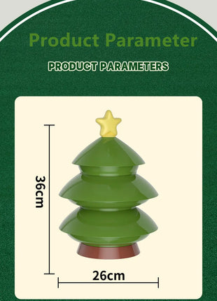 3 strati Natale Creativo Forma dell'albero di Natale Caramelle Snack Noci Frutta secca Piatto di plastica Snack Piatti Ciotola Vassoio per la colazione a h - riparo82