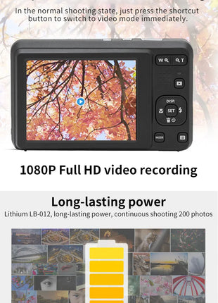 KODAK PIXPRO FZ55-RD Fotocamera digitale da 16 MP Zoom ottico 5X 28 mm Grandangolo 1080P Video Full HD Telecamera per vlogging LCD da 2,7"