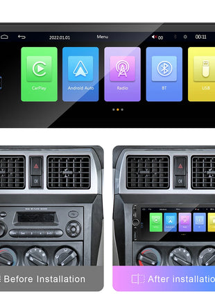 IPS 6.9 Inch 1Din Wired Carplay Android Auto Car Radio Multimedia Video MP5 Player Touch Screen Universal Autoradio Stereo - Riparo82