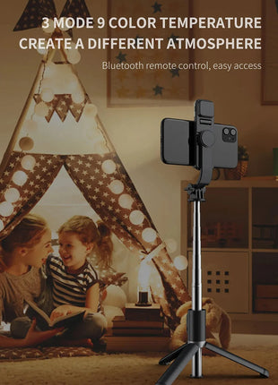 Xiaomi Selfie Stick 1045mm With Wireless Bluetooth LED Fill Light Extended Tripod With Remote Shutter For Android ios Cellphone - Riparo82