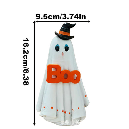 Halloween Ghost Pumpkin Decoration Halloween Party Tabletop Ornament Home Scene Prop Festive Seasonal Decor For Kids Adults