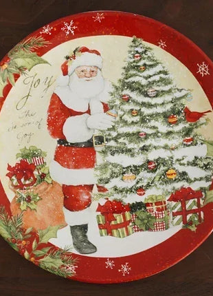 Piatti in ceramica a tema natalizio Set di stoviglie per la cena Colore Sottosmalto Processo Caffè Zuppa Tazza Ciotola Piatto da bistecca di Babbo Natale - riparo82